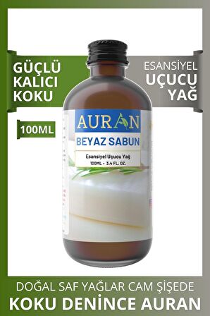 Beyaz Sabun Saf Esansiyel Uçucu Yağ Buhurdanlık Yağı Difüzör Esansı Aromaterapi Ortam Koku 100ml