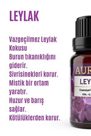 Leylak Esansiyel Uçucu Koku Yağı Buhurdanlık Yağı Difüzör Esansı Hobi Esans Ortam Oda Kokusu 10ml