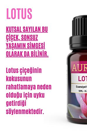 Lotus Esansiyel Uçucu Koku Yağı Buhurdanlık Yağı Difüzör Esansı Hobi Esans Ortam Oda Kokusu 10ml