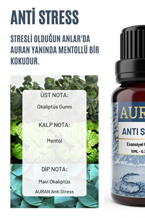 Anti Stress Esansiyel Uçucu Koku Yağı Buhurdanlık Yağı Difüzör Esansı Hobi Esans Ortam Oda 10ml