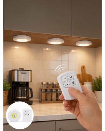 LED Lamba 3'lü Uzaktan Kumandalı Kablosuz