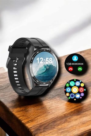 NFC ve Kablosuz Şarjlı Akıllı Saat EKG, Nabız & Spor Modları ile iOS ve Android Uyumlu -