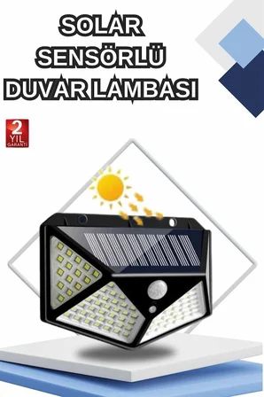 Bahçe Lambası Bahçe Aydınlatma Sensörlü Suya Dayanıklı 100 Led -