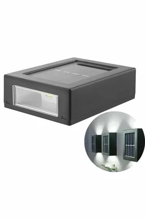 Dekoratif Duvar Lambası Solar Güneş Enerjili Bahçe Aydınlatması -