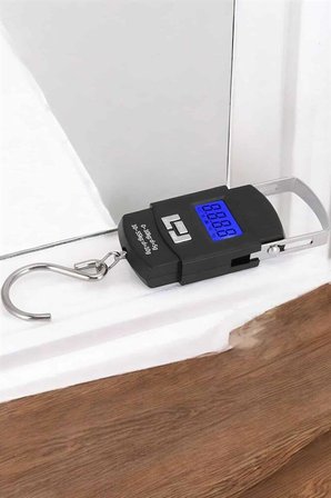 50 Kg El Kantarı Ağırlık Ölçer Dijital Ekranlı Kancalı Portatif -