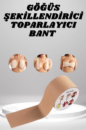 Toparlayıcı ve Şekillendirici Göğüs Bandı Tere ve Suya Dayanıklı Hassas Ciltlere Uygun -