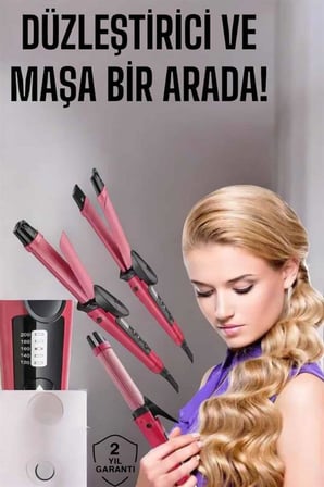 Saç Şekillendirici Düzleştirici Ve Maşa Isı Ayarlı