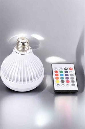 Kablosuz Bluetooth Hoparlör Led Lamba -