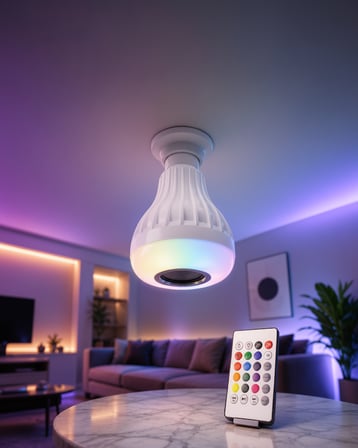 Bluetooth Hoparlör LED Işık Ampul Tasarımı