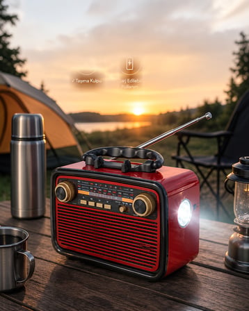 Bluetoothlu Ahşap Tasarım Nostalji Radyo 1 kg