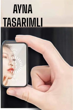 Aynalı Bluetooth Kulaklık Telefon Standlı Dijital Göstergeli -