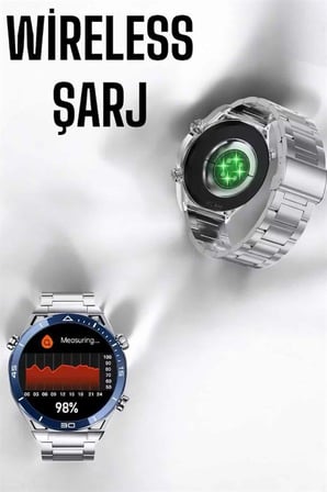 Akıllı Saat Yeni Nesil 2024 Model Metal Kordonlu Bluetooth Bağlantılı -