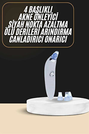 Siyah Nokta Temizleme Cihazı 4 Başlıklı Vakumlu Pilli Ölü Deri Arındırma