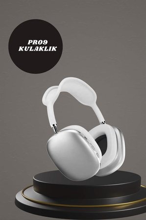 Kulak Üstü P9 Kablosuz Bluetooth Kulaklık ve 7 Kordonlu Akıllı Saat -
