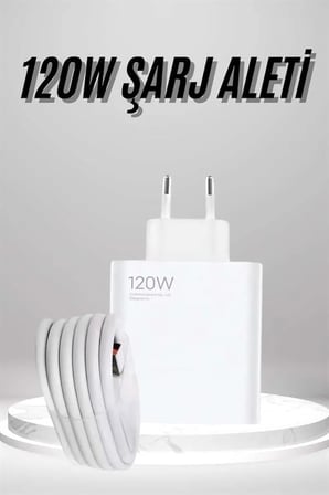 Type C Yüksek Hızlı Şarj Aleti Beyaz 120W Ultra Uzun Ömürlü