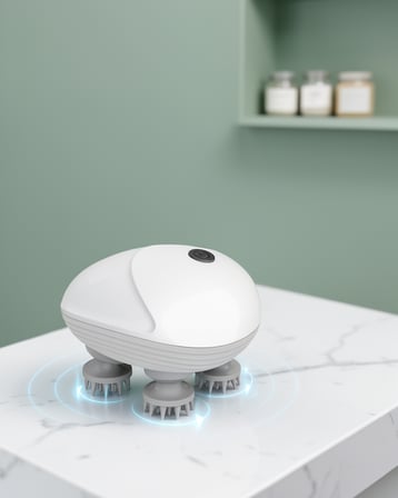 Elektrikli Kafa Masaj Aleti 3 Hızlı Modlu IPX7 Su Geçirmez