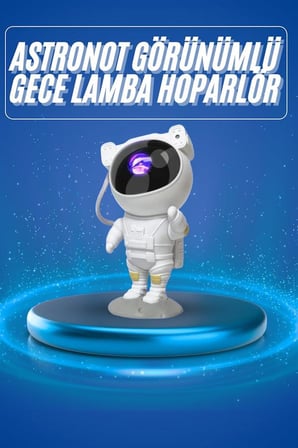 Projeksiyon Astronot Lamba Speaker Sevimli Astronot Bluetooth Hoparlör -
