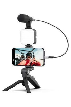 Video Making Kit Telefon Tutucu Vlog Video Mini Led Işıklı -