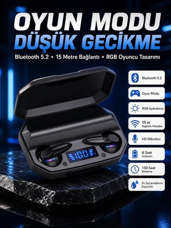 Çağrı Cevaplayabilen Akıllı Saat 5.2 Bluetooth Bağlantılı Kulaklık Çok Renkli