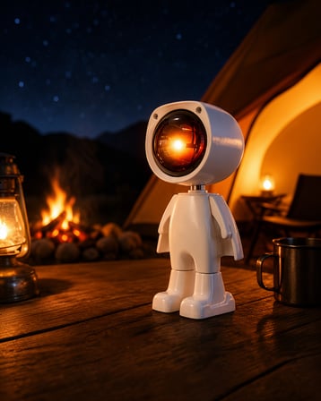 Astronot Tasarımı Şarjlı Güneş Lambası 5W LED