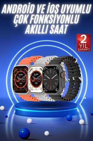 Akıllı Saat Ultra Android & İOS Uyumlu Arama Bildirim Özellikli -