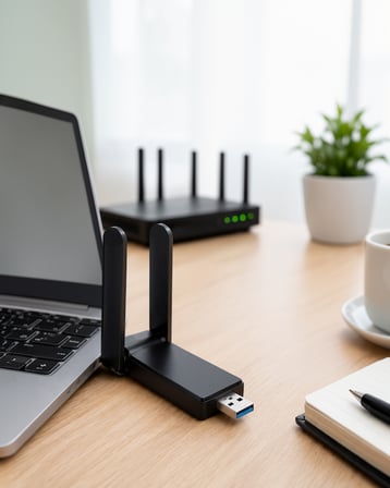 Kablosuz Wifi Adaptörü 5GHz AC Çift Band Çift Antenli UUCZZZWİFİADAPTÖRRRRRR3-1