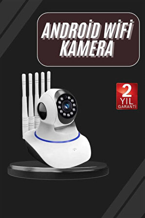 LED Aydınlatmalı 5 Antenli Motorlu 1080P Wifi Kamera Sensörlü