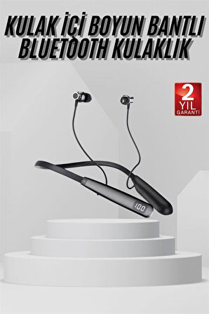 Boyun Askılı 100 Saat Kablosuz Kulaklık Göstergeli Bluetooth Kulaklık