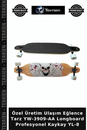 Özel Üretim Ulaşım Eğlence Tarz YW-3909-AA Longboard Profesyonel Kaykay YL-8
