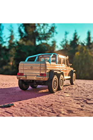 G63 Amg 6x6 Koleksiyon Metal Araba 12cm Lüks Araba Gold Altın