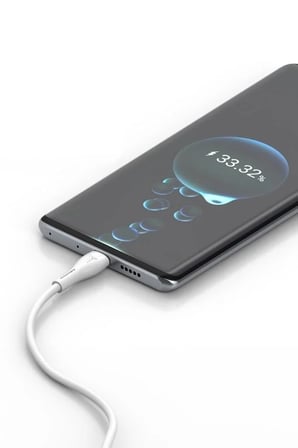 Cihaz Şarjı Telefon Aksesuarı Mobil Bağlantı Şarj Kablosu Lightning 3.0A Data Kablo U14 Beyaz