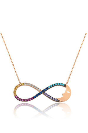 Nano Taşlı Sonsuzluk Ay Kolye UVPS100003