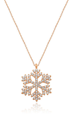 Kartanesi Kolye - Rose Gold Kaplama 925 Ayar Gümüş - Uvps100177