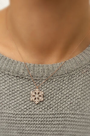 Kartanesi Kolye - Rose Gold Kaplama 925 Ayar Gümüş - Uvps100177