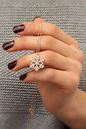 Kartanesi Kolye - Rose Gold Kaplama 925 Ayar Gümüş - Uvps100177