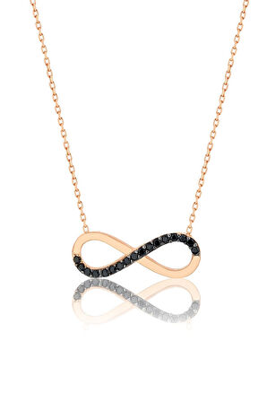 925 Ayar Taşlı Gümüş Sonsuzluk Kolye