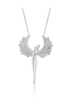 925 Ayar Gümüş Melek Kolye