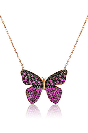 925 Ayar Gümüş Kelebek Kolye