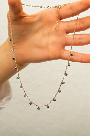 925 Ayar Sıralı Mistik Topaz Taş Gümüş Kolye