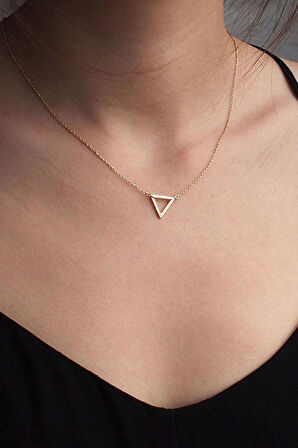 925 Ayar Gümüş Üçgen Kolye