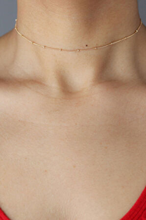 925 Ayar Rose Altın Kaplama Dorica Toplu Gümüş Zincir Kolye