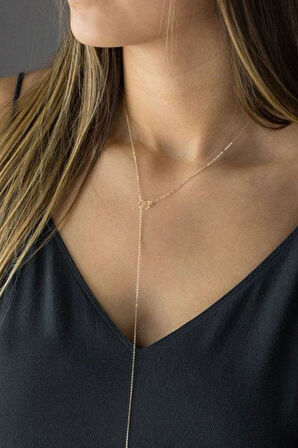 925 Ayar Rose Altın Kaplama Gümüş Zincir Kolye