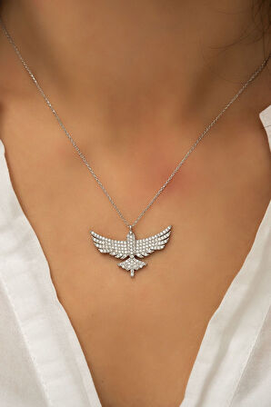 925 Ayar Anka Kuşu Gümüş Kolye