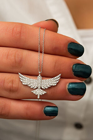 925 Ayar Anka Kuşu Gümüş Kolye