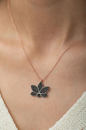 925 Ayar Lotus Çiçeği Gümüş Kolye