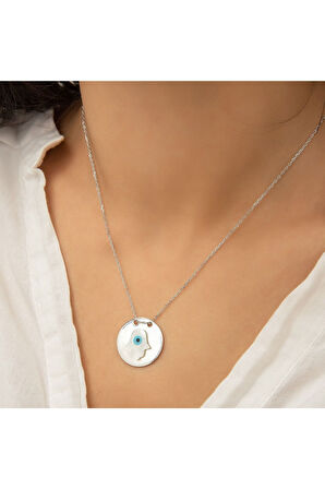 925 Ayar Gümüş Fatma Ana Eli Kolye