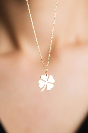 925 Ayar Gümüş Yonca Kolye