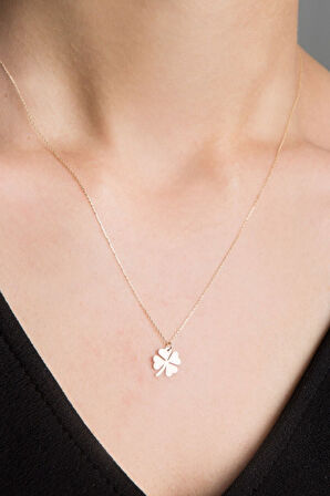 925 Ayar Gümüş Yonca Kolye