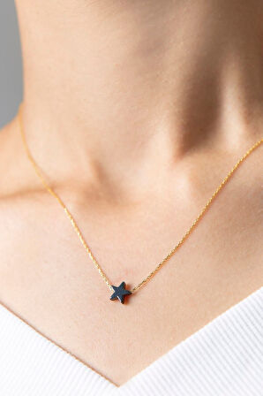 925 Ayar Yıldız Gümüş Kolye