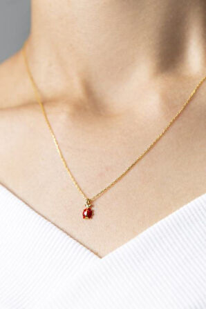 Kadın Uğur Böceği Model 925 Ayar Gümüş Kolye